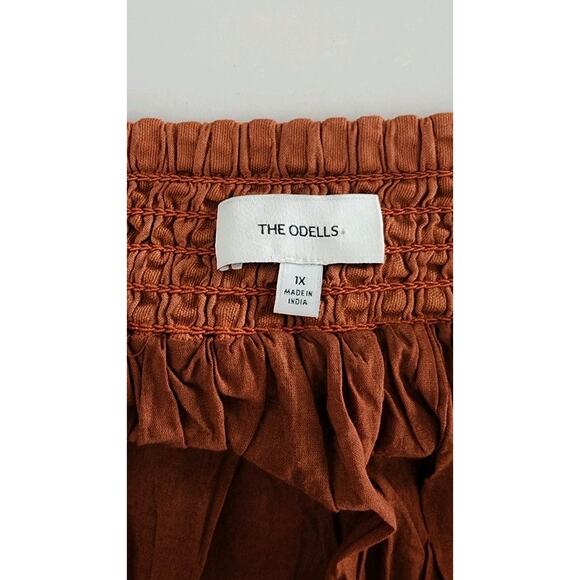 The Odells Anthropologie Tie Dye Flowy Pink 38"L Maxi Skirt Size 1X Made india - Picture 4 of 6